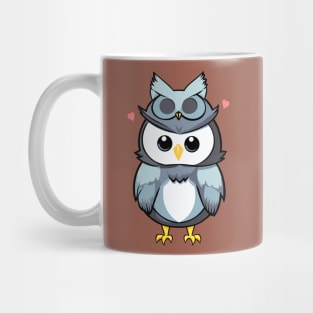 Kawaii Owl with owl costume Mug